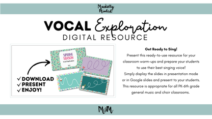 Spring Flower Vocal Exploration | Google Slides | March Music Activity DIGITAL DOWNLOAD