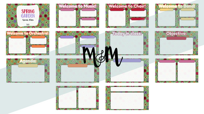 Spring Garden: Agenda Slides DIGITAL DOWNLOAD