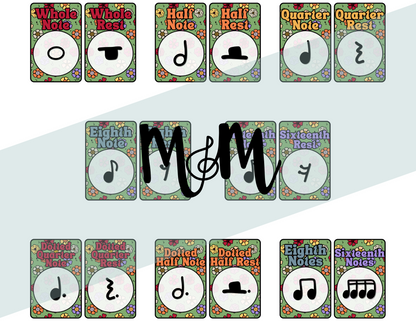 Spring Garden: Note Values Posters DIGITAL DOWNLOAD