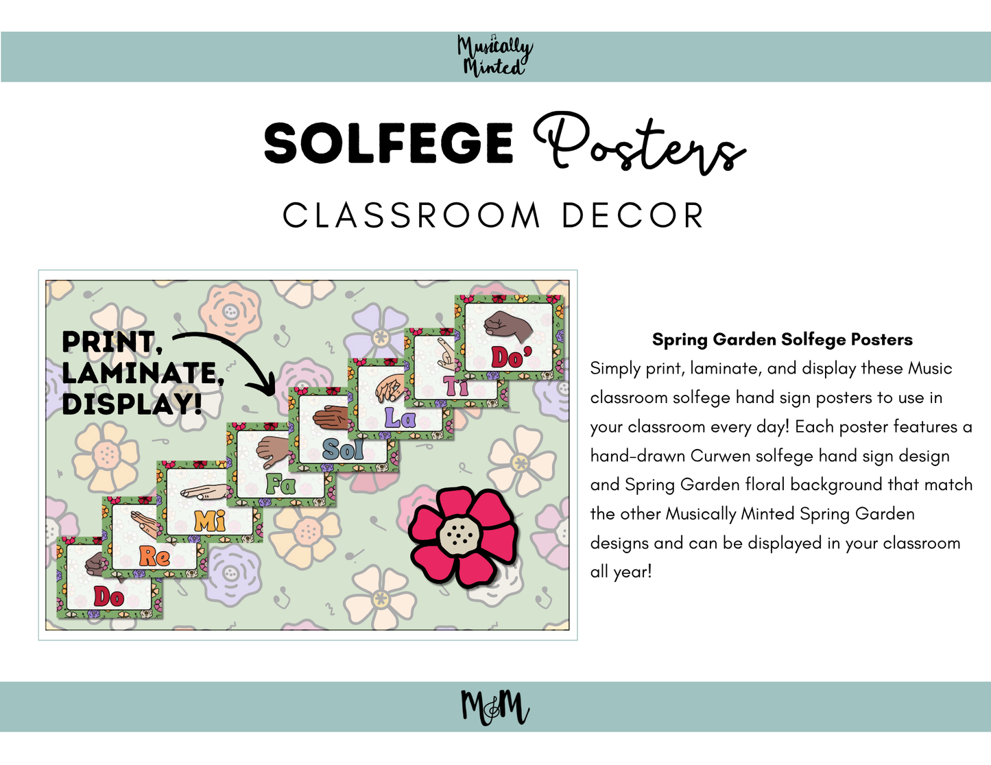 Spring Garden: Solfege Posters DIGITAL DOWNLOAD