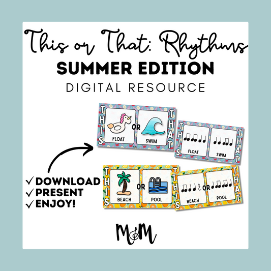 Summer Rhythm Fun: This or That Google Slides | Music Class Activity DIGITAL DOWNLOAD