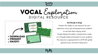 St. Patrick’s Day Vocal Exploration | Google Slides | March Music Activity DIGITAL DOWNLOAD