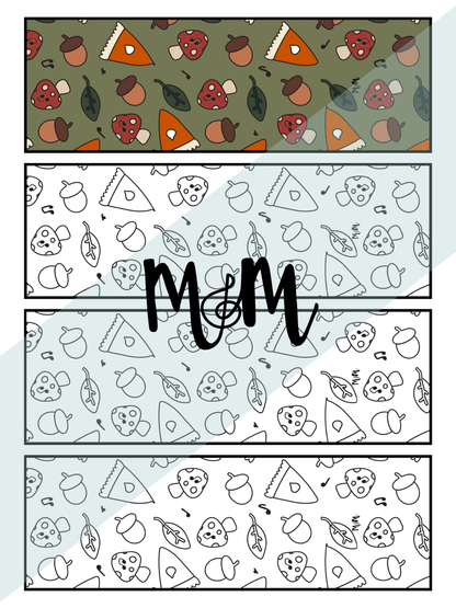 Thanksgiving | Music Bookmarks | Printable Fall and Football Themed Coloring Activity DIGITAL DOWNLOAD