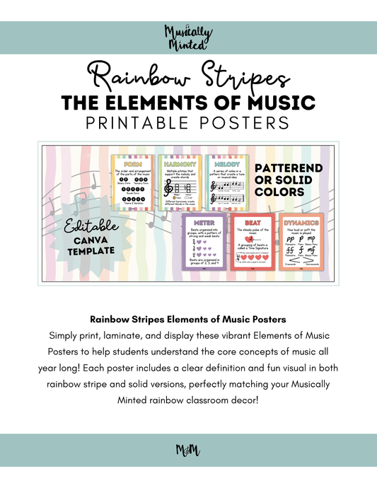 Rainbow Stripes: Elements of Music DIGITAL DOWNLOAD