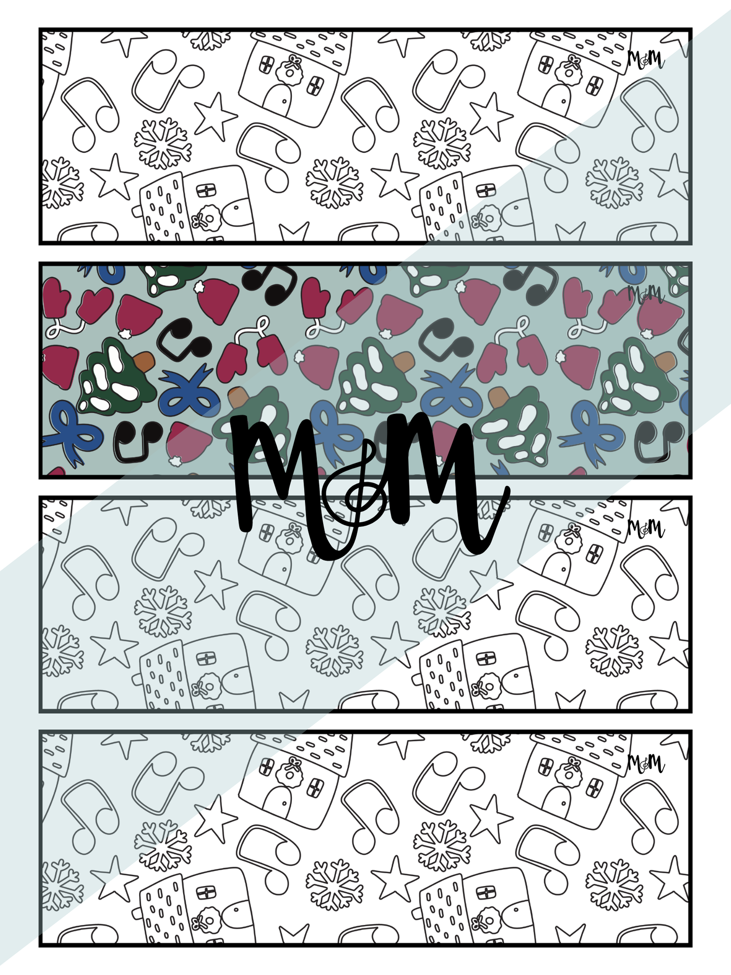 Winter Wonderland | Music Bookmarks | Printable Coloring Activity DIGITAL DOWNLOAD