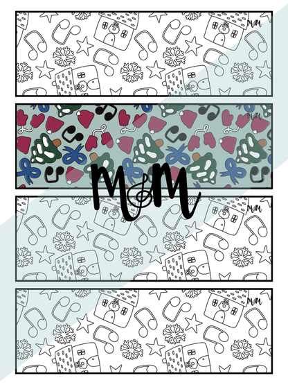 Winter Wonderland | Music Bookmarks | Printable Coloring Activity DIGITAL DOWNLOAD