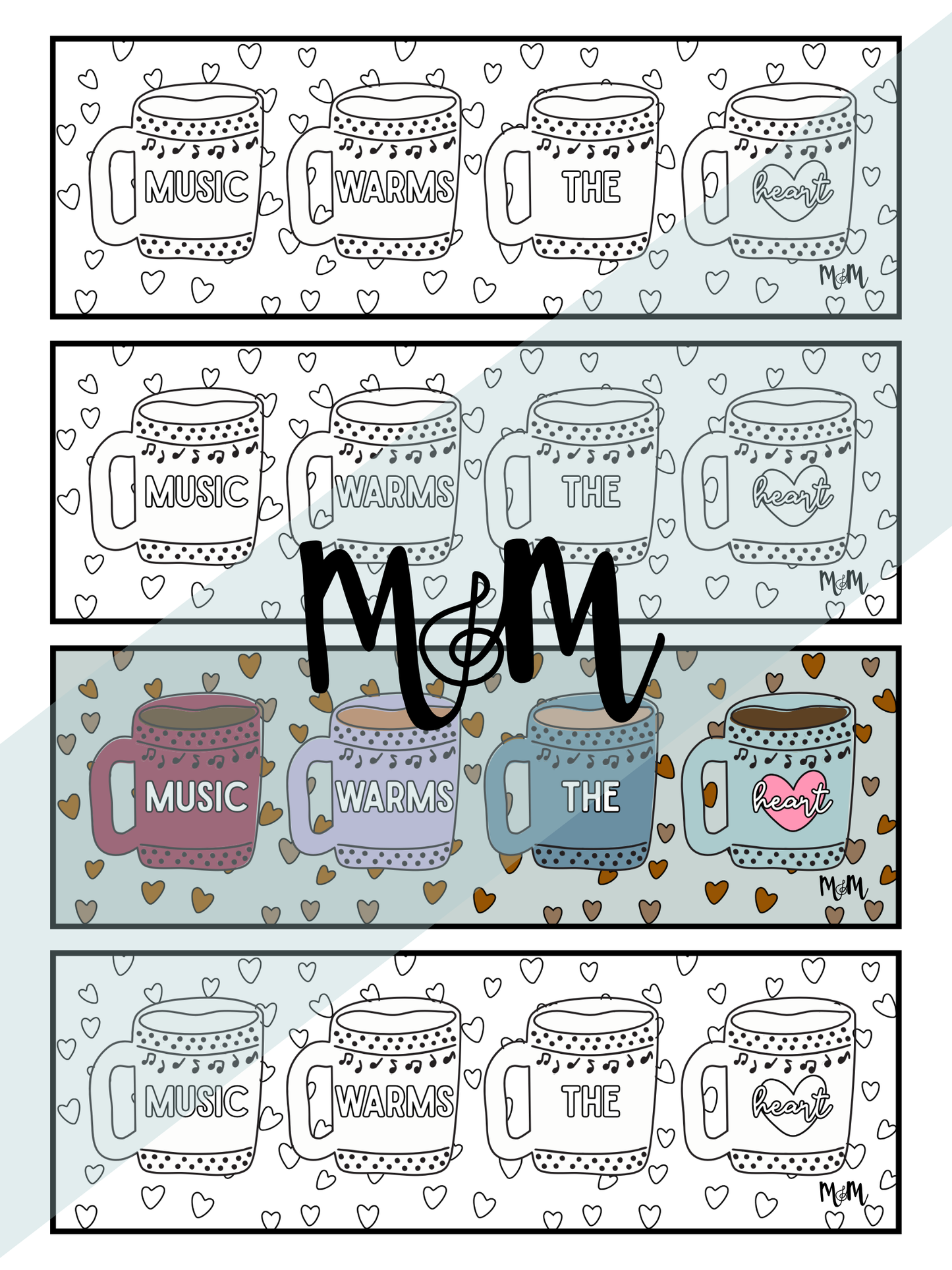 Winter Wonderland | Music Bookmarks | Printable Coloring Activity DIGITAL DOWNLOAD
