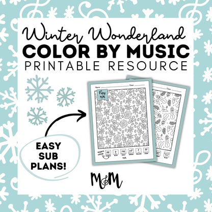 Winter Wonderland | Color by Music | iSpy Dynamics and Rhythm Values DIGITAL DOWNLOAD (Copy)