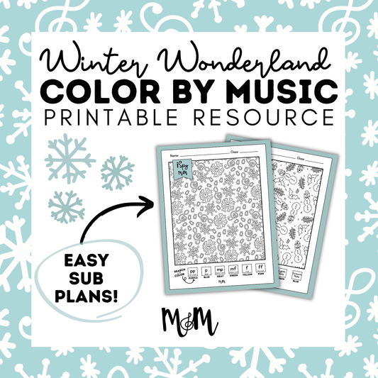 Winter Wonderland | Color by Music | iSpy Dynamics and Rhythm Values DIGITAL DOWNLOAD (Copy)