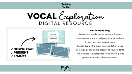 Winter Wonderland | Vocal Exploration Google Slides | Winter Vocal Exploration | Winter Themed Music Activity DIGITAL DOWNLOAD