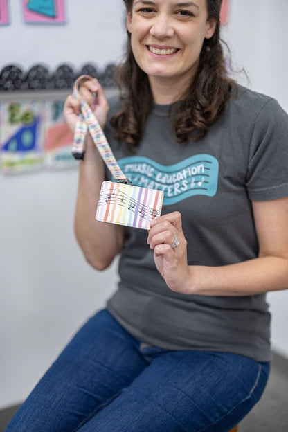 Rainbow Stripes ID Badge Holder