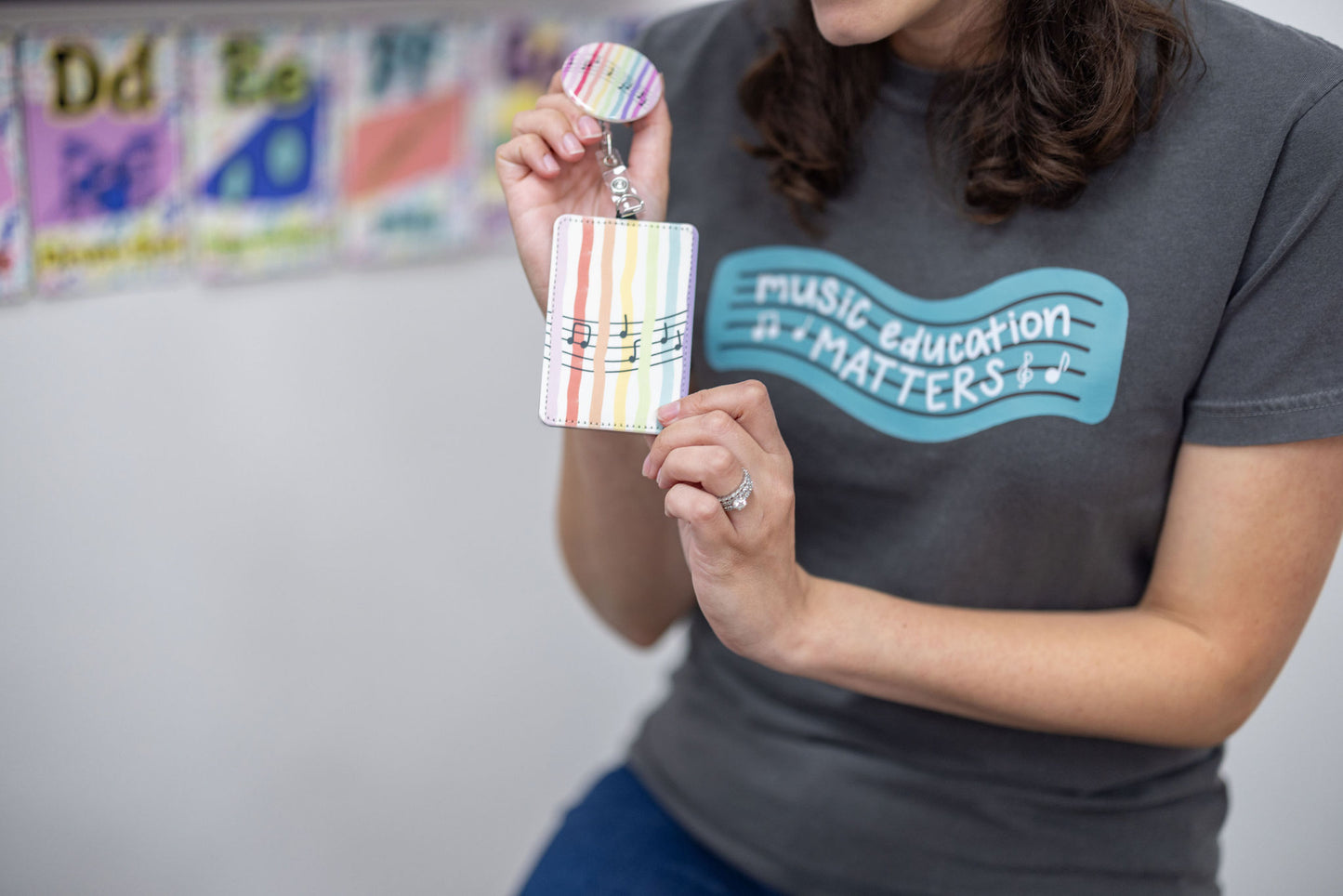 Rainbow Stripes ID Badge Holder
