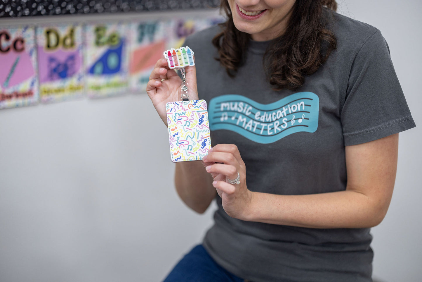 Retro Brights ID Badge Holder