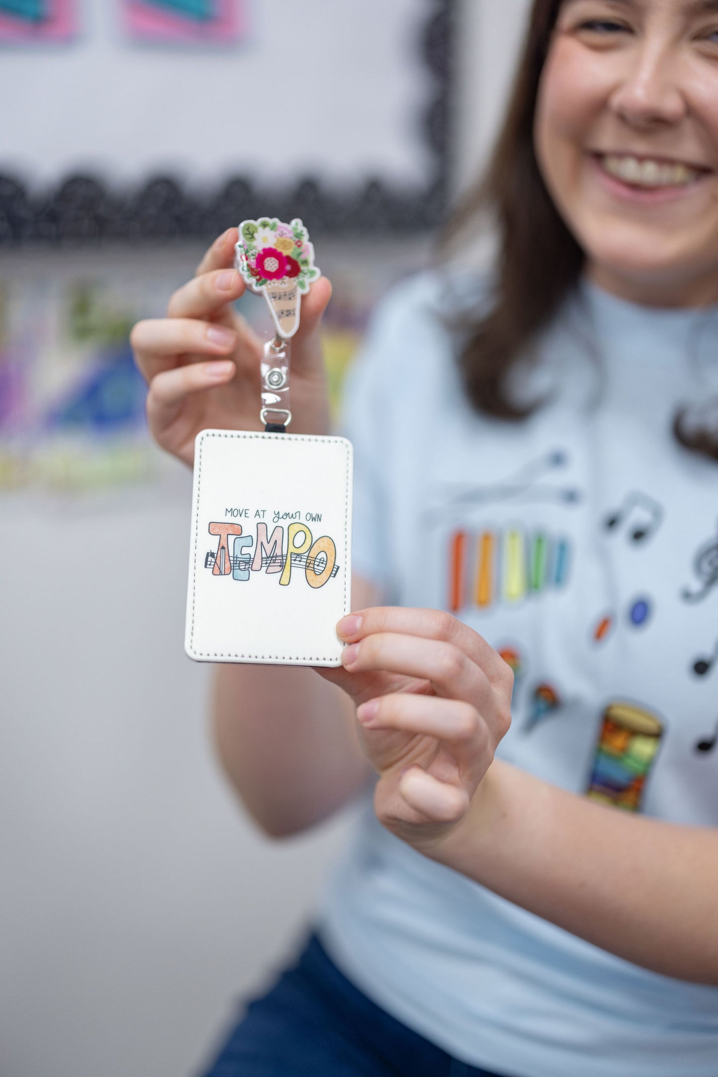 Move At Your Own Tempo ID Badge Holder