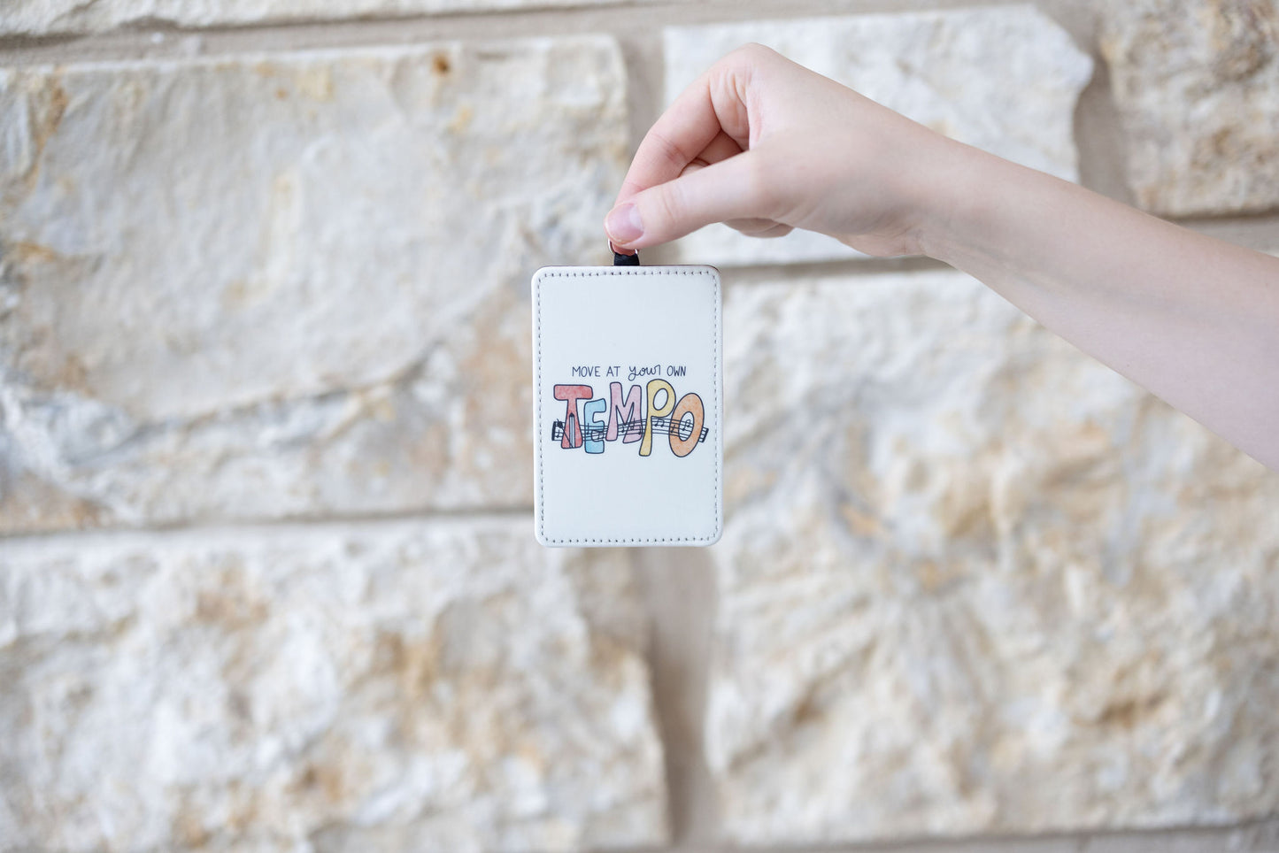 Move At Your Own Tempo ID Badge Holder