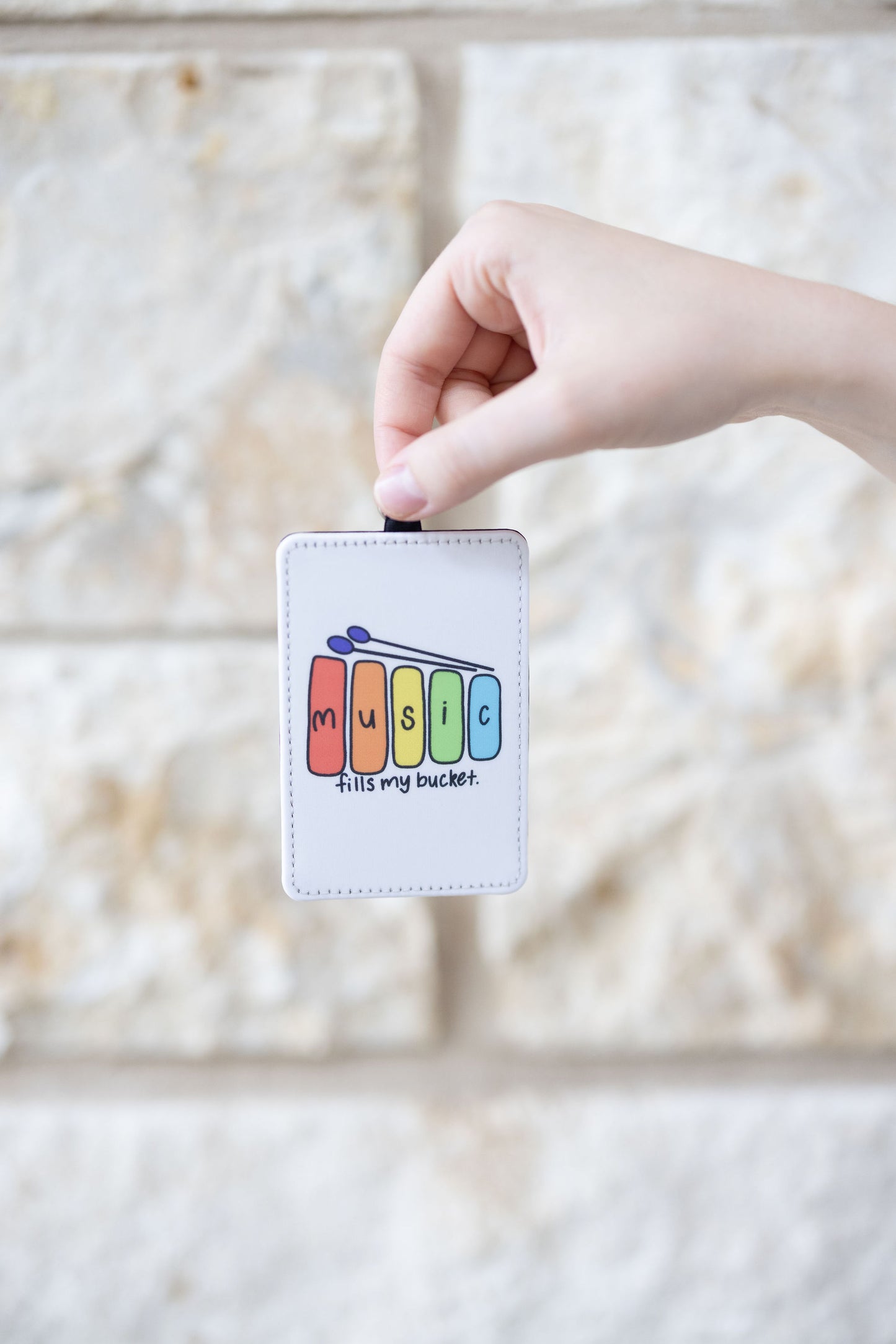 Music Fills My Bucket ID Badge Holder