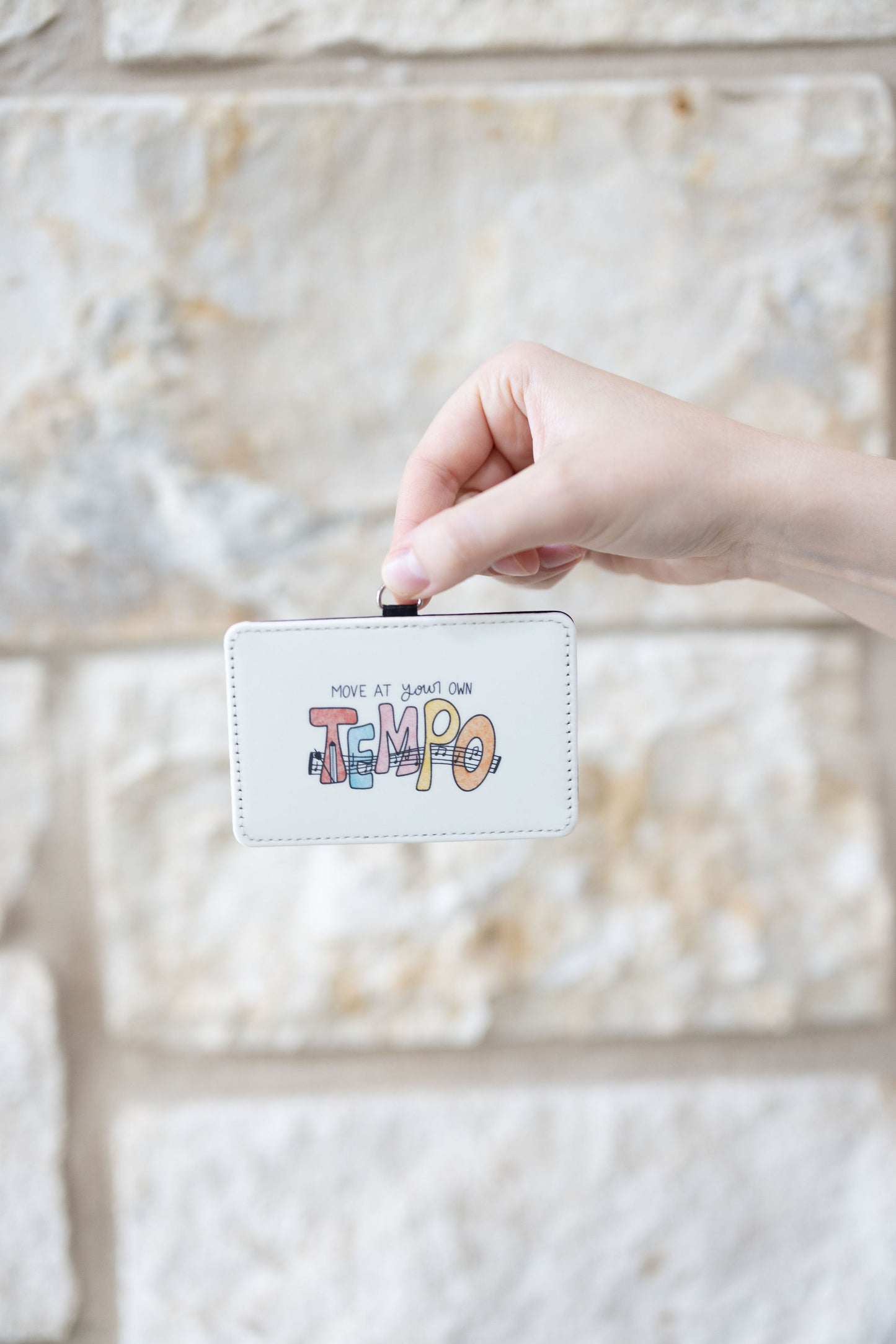 Move At Your Own Tempo ID Badge Holder