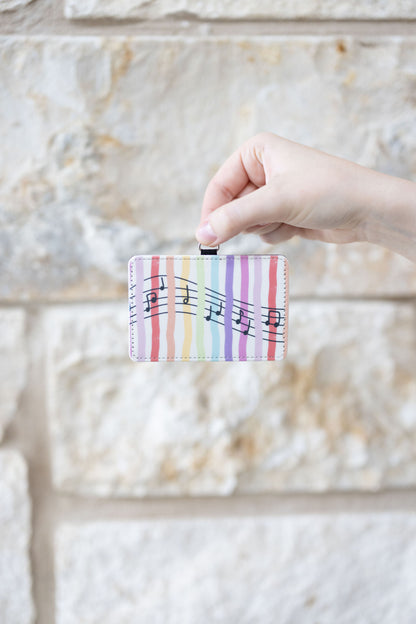 Rainbow Stripes ID Badge Holder