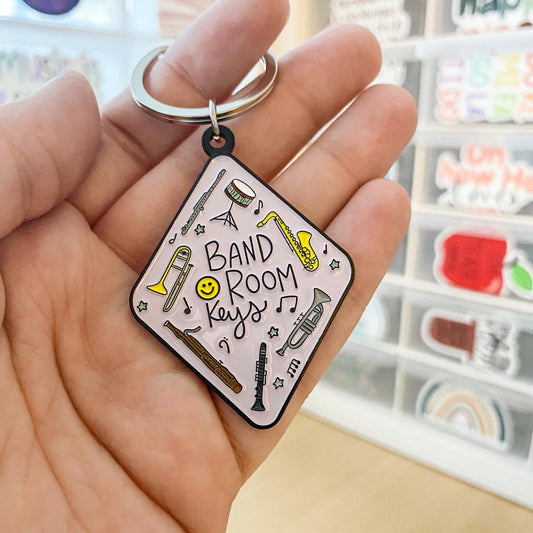 Band Room Keys Enamel Keychain