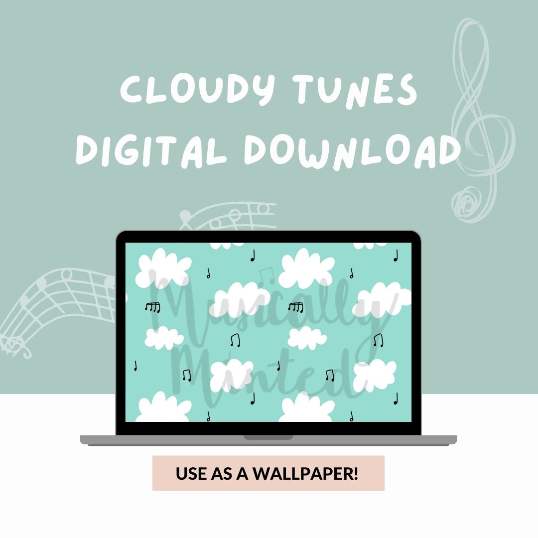 Cloudy Tunes Pattern DIGITAL DOWNLOAD