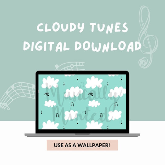 Cloudy Tunes Pattern DIGITAL DOWNLOAD
